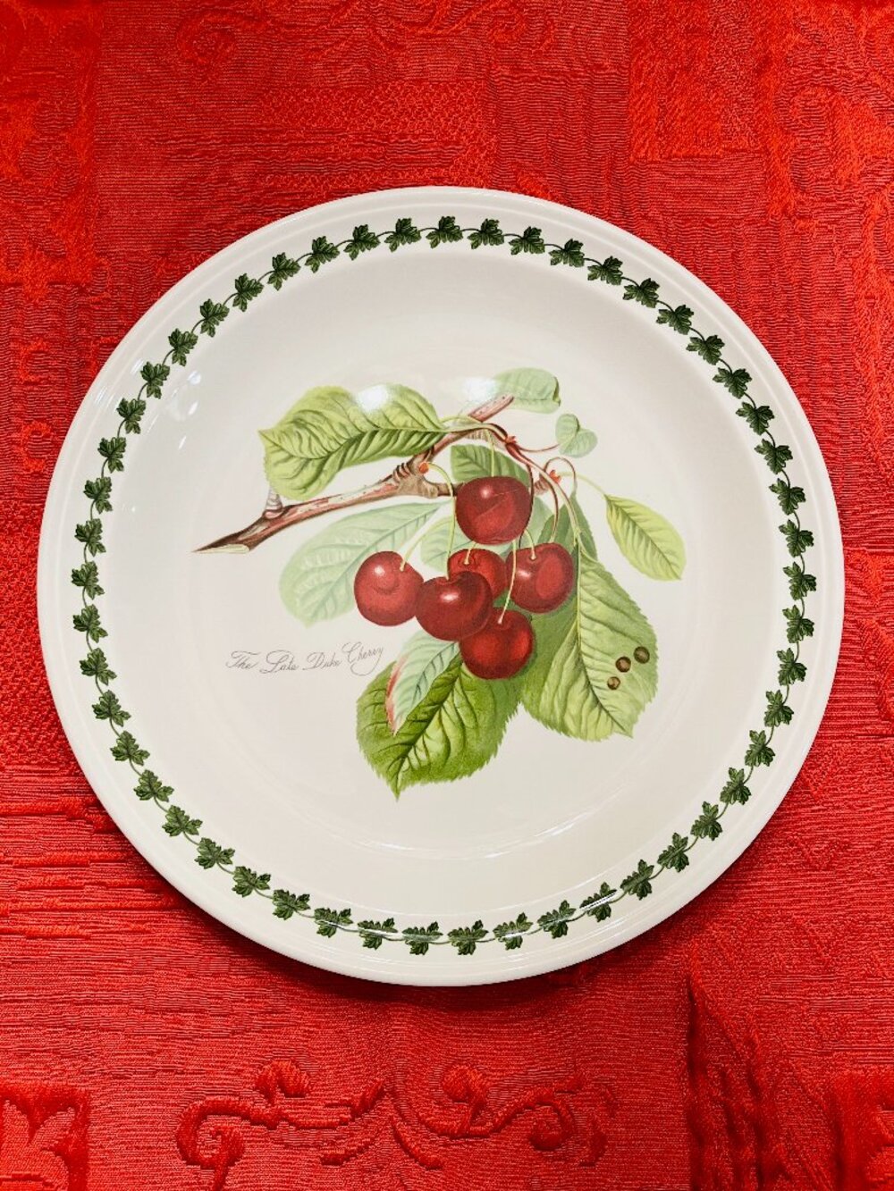 Portmeirion Pomona "The Late Duke Cherry" 10.5" Dinner Plate